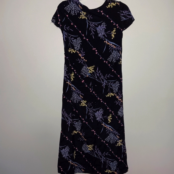 Positive attitude women's maxi dress Floral black size 8 - Picture 1 of 6